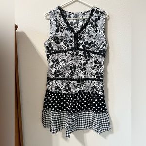 Summer Dress Black & White Printed